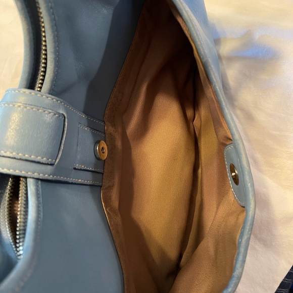 Awesome Coach Blue Leather Hobo Bag with Buckles - Picture 4 of 10